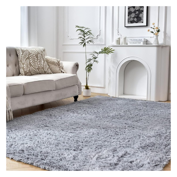 Temedara Grey 5×7 Shag Area Rug