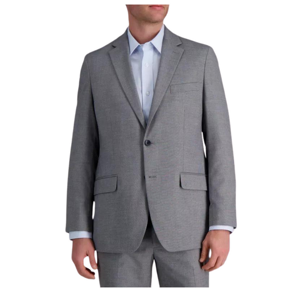 Haggar H26 Men's Tailored Fit Premium Stretch Suit Jacket (Gray)