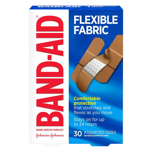 30-Count Band-Aid Brand Flexible Fabric Adhesive Bandages