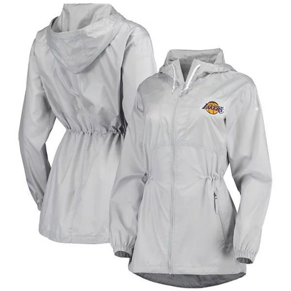 Columbia Women's Gray Los Angeles Lakers Flashback Full-Zip Jacket