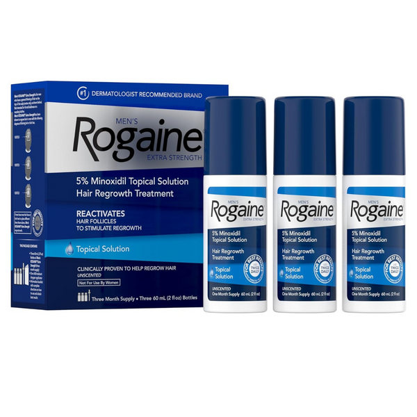 Rogaine Men's Extra Strength 5% Minoxidil Solution For Hair Regrowth