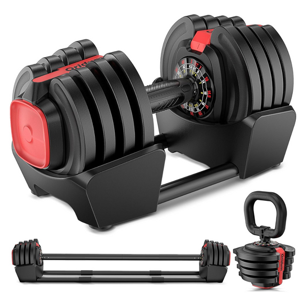 Oridum 3-In-1 40LBS 12 Weight Options Dumbbell W/ Non-Slip Handle