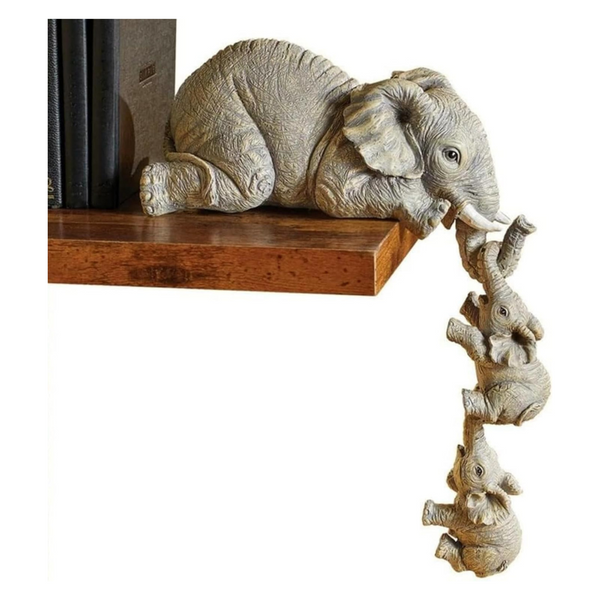 Set Of 3 Hanging Baby Elephant Family Collectible Figurines