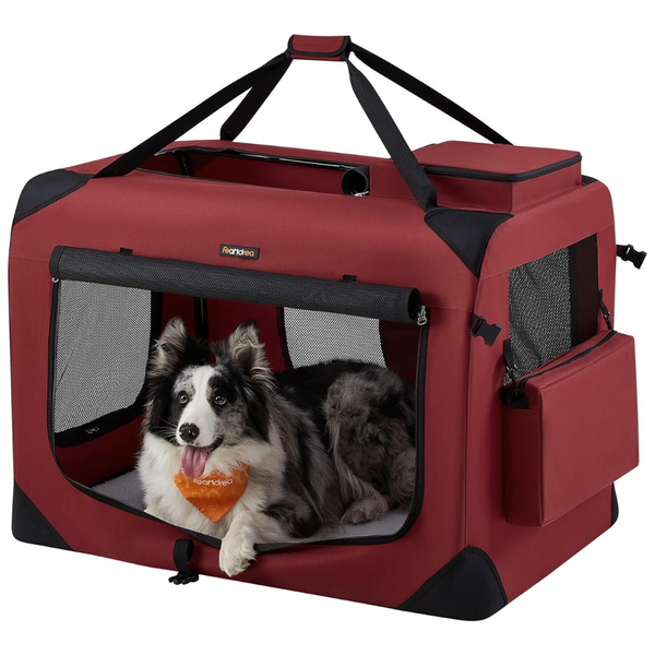 Feandrea 36" Collapsible Soft Dog Crate With Safety Zippers