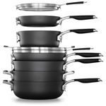 9-Piece Calphalon Space-Saving Hard-Anodized Nonstick Cookware Set