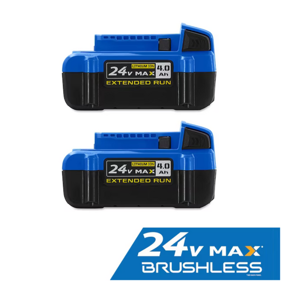 2-Pack Kobalt 24-Volt Max 4 Amp-Hour Lithium Power Tool Battery