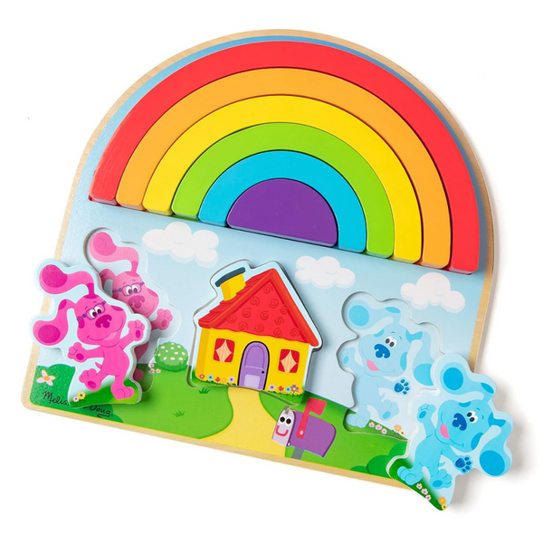 9-Piece Melissa & Doug Blue's Clues & You! Wooden Rainbow Stacking Puzzle