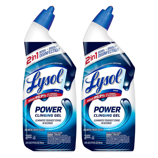 2-Pack Lysol 10X Cleaning Power Toilet Bowl Cleaner (24 Oz)