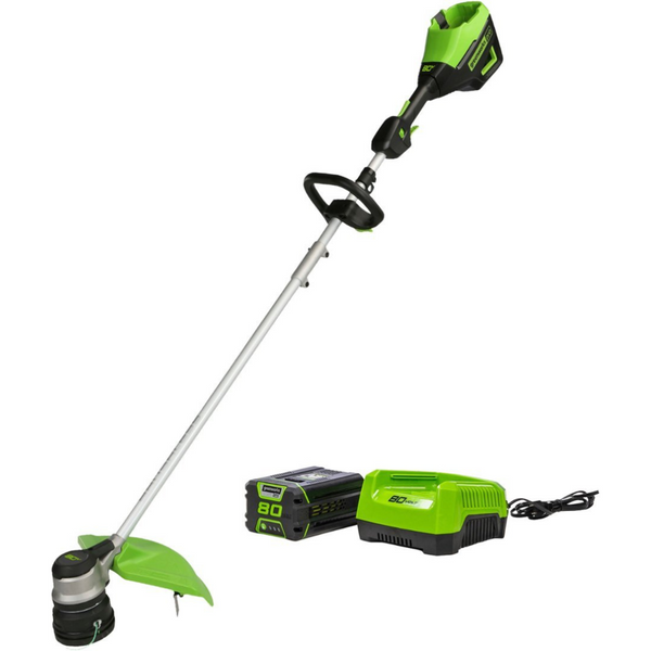 Greenworks 16" 80 Volt Brushless Trimmer (2ah Battery & Charger included)