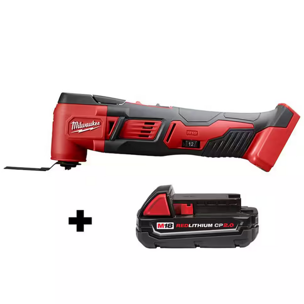 Milwaukee M18 18v Lithium-Ion Cordless Multi-Tool with 2.0 Ah Compact Battery