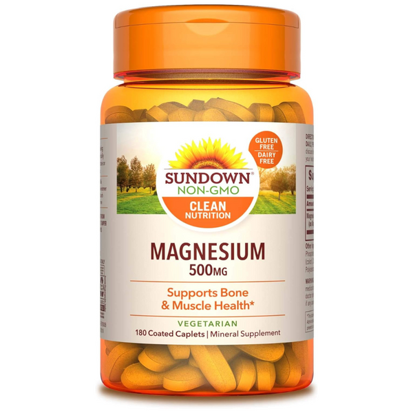 180-Count Sundown 500mg Magnesium Supplement Coated Caplets