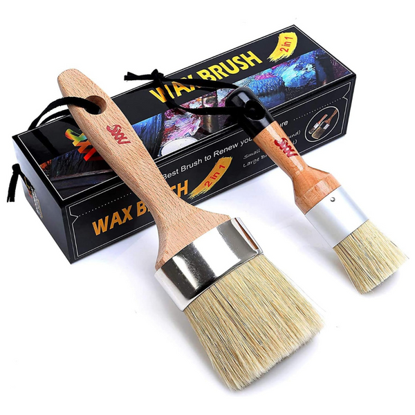 2-Pack Chalked Paint And Wax Brush For Furniture