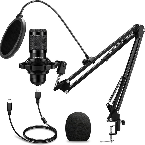 192kHz/24Bit Plug & Play Professional PC Computer Condenser Cardioid Mic Kit