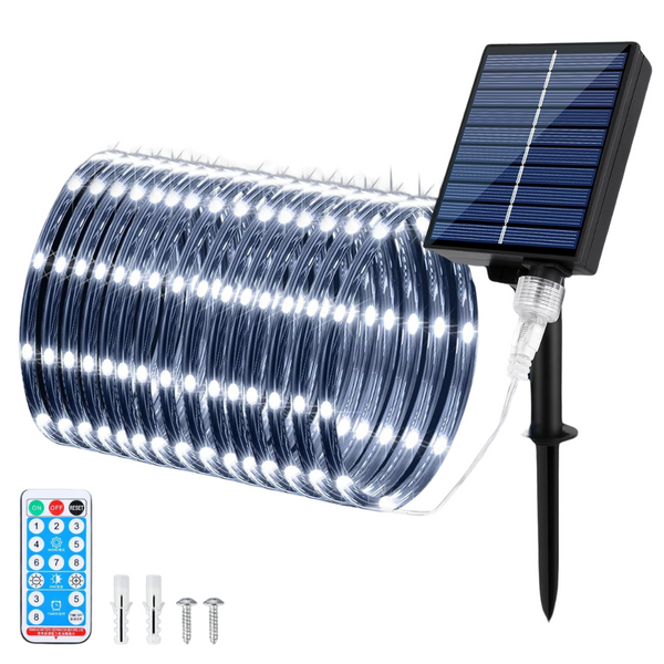 72 Ft IP67 Waterproof 200 LEDs Solar LED Rope Lights