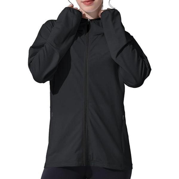 Women's Long Sleeve UPF 70+ Sun Protection Hooded Jacket