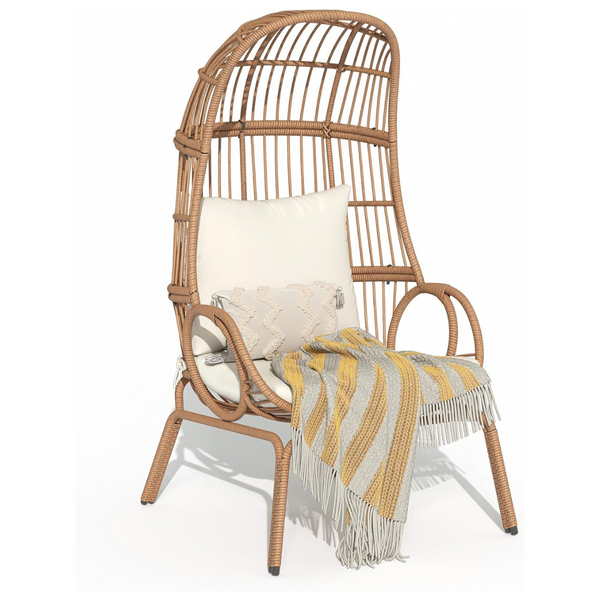 YITAHOME Outdoor Narrow Rattan Wicker Egg Chair