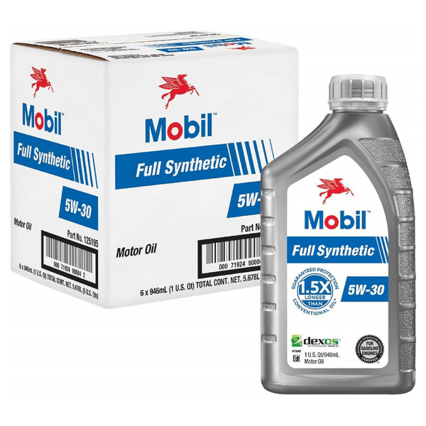 6-Pack Mobil Full Synthetic Motor Oil 5W-30 (1 Qt)