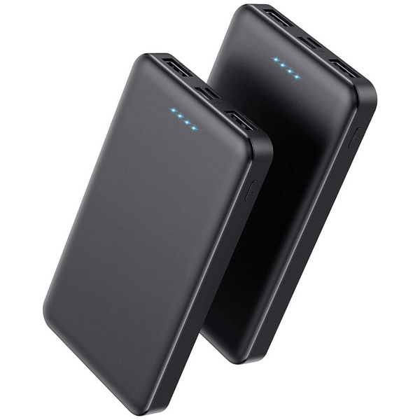 2-Pack Aonimi 10000mAh Portable Power Bank With Type C 3 Input & 2 Output