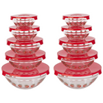 Chef Buddy 20-Piece Multiple Sizes Glass Bowls W/Lids