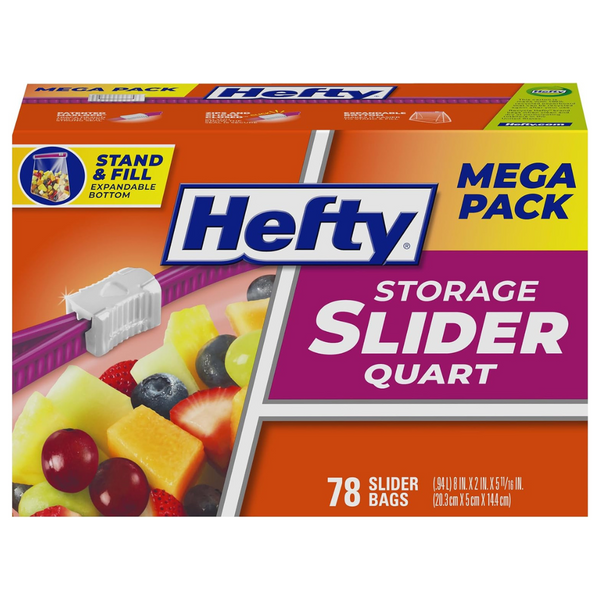 78-Count Hefty Slider Storage Bags (Quart Size)