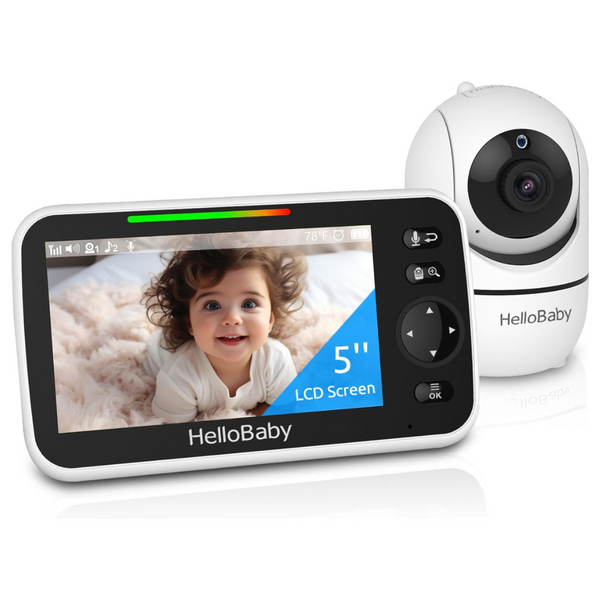 HelloBaby HB6550pro 5" Video Baby Monitor With Pan-Tilt-Zoom Video