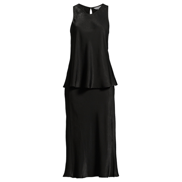 Time And Tru Women's Satin Sleeveless Tank Top And Slip Skirt Set