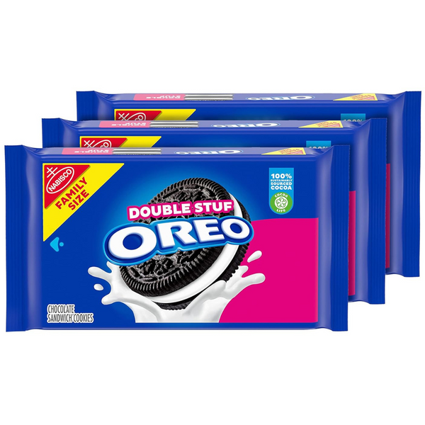 3-Pack Oreo Family Size Chocolate Sandwich Cookies (20 Oz)