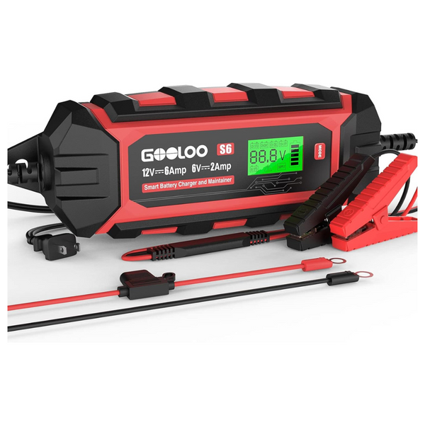 Gooloo S6 6/12V 6-Amp Smart Battery Charger And Maintainer