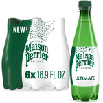 Maison Perrier Ultimate Sparkling Water, 16.9 Fl Oz Plastic Water Bottles (2 Packs of 6 Bottles)