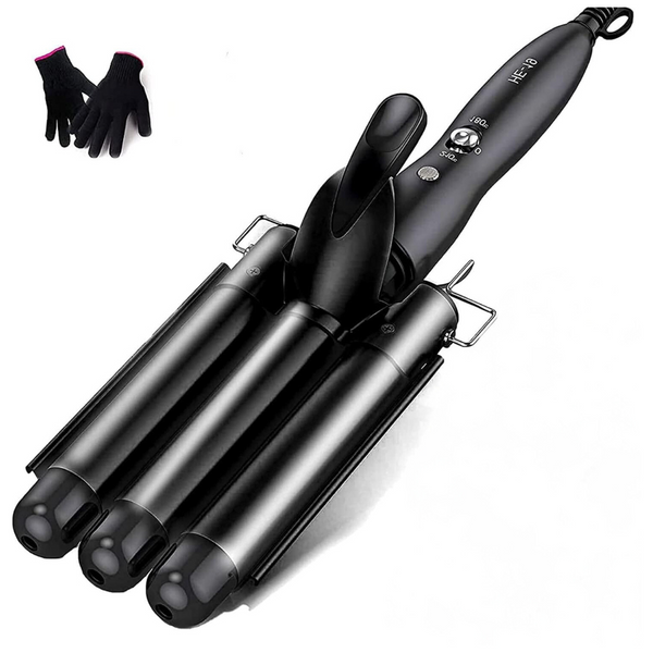 Eyobe 3 Barrels Curling Iron with Heat-Resistant Glove