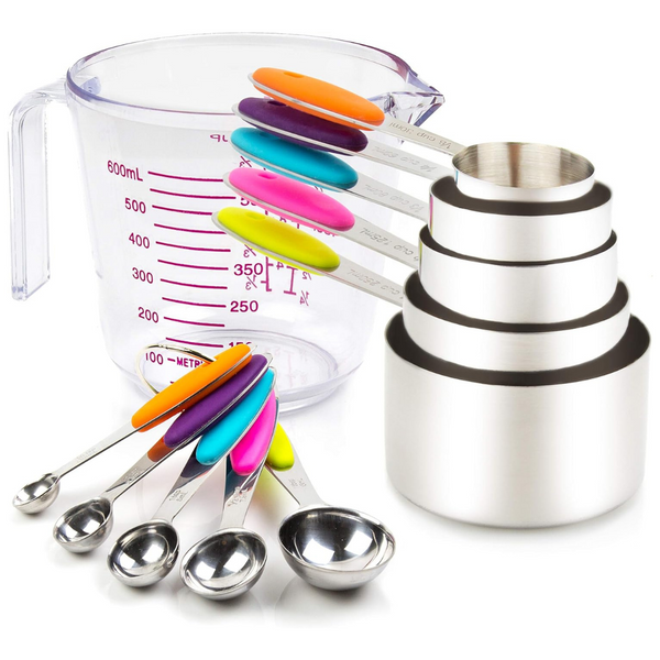 11-Piece Control Kitchen Measuring Spoons And Cups Set