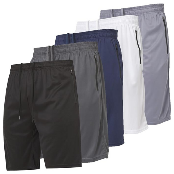 5-Pack Ultra Performance Mens Athletic Running Shorts