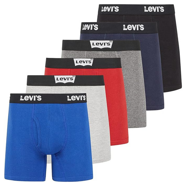 6-Pack Levi's Mens Underwear Breathable Cotton Boxer Briefs