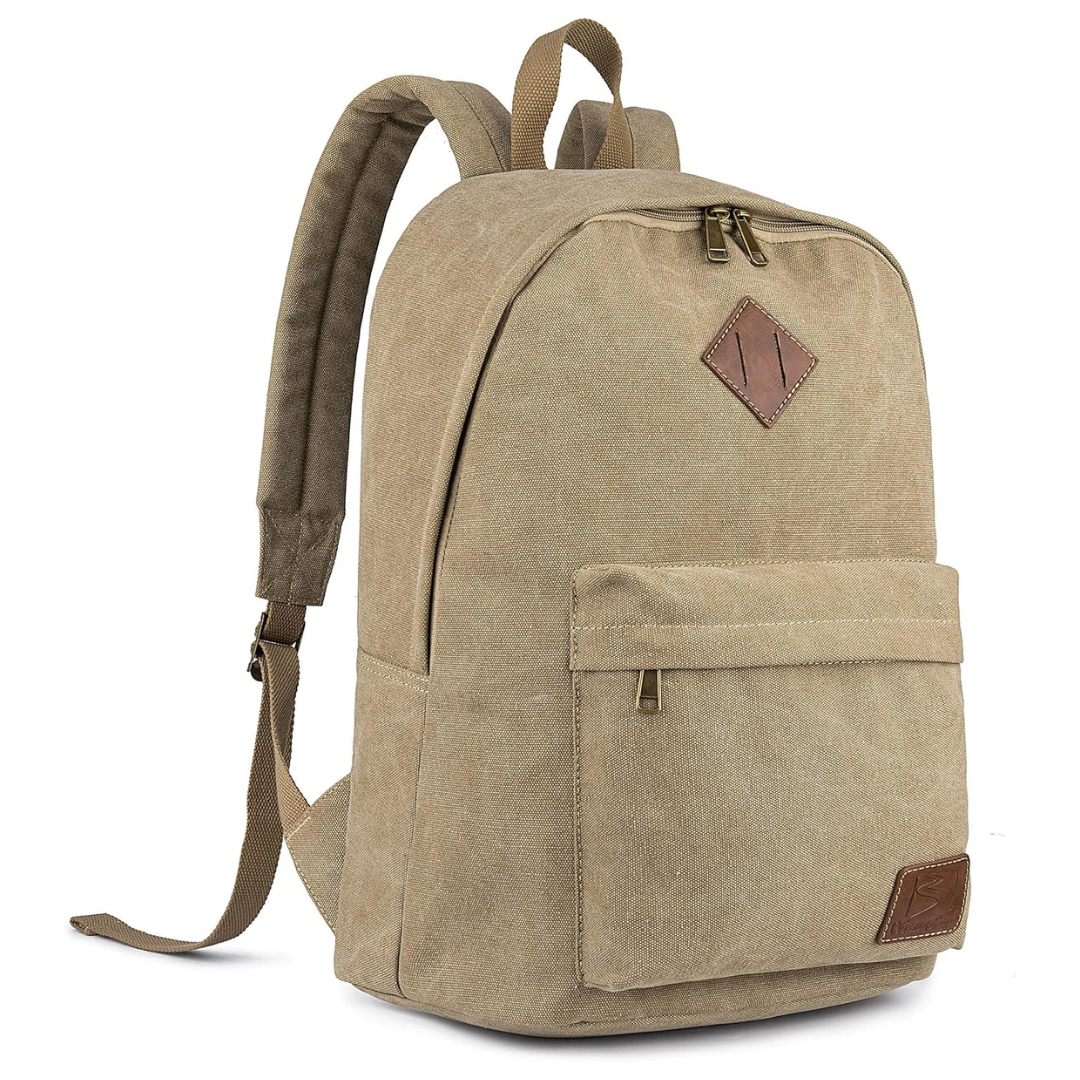 Seemeroad 15.6" Durable Lightweight Canvas Laptop Backpack