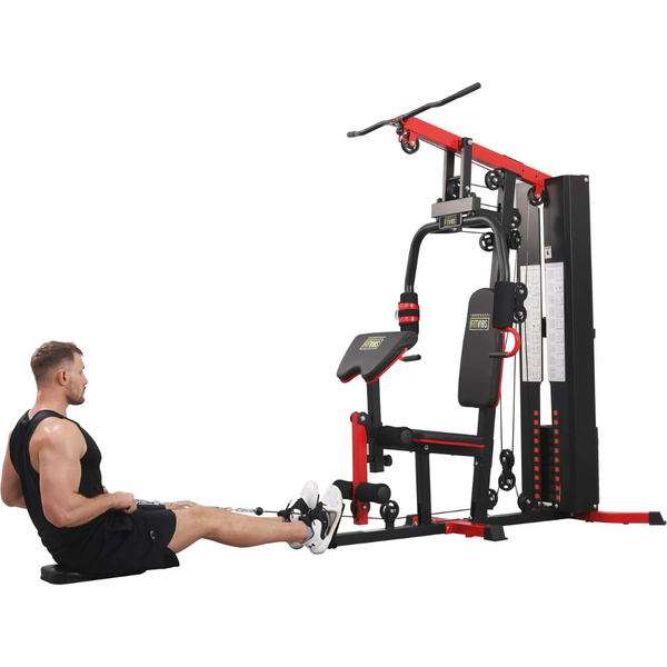 Fitvids Home Gym Workout Station (330lb Resistance, 122.5lb Weight Stack)