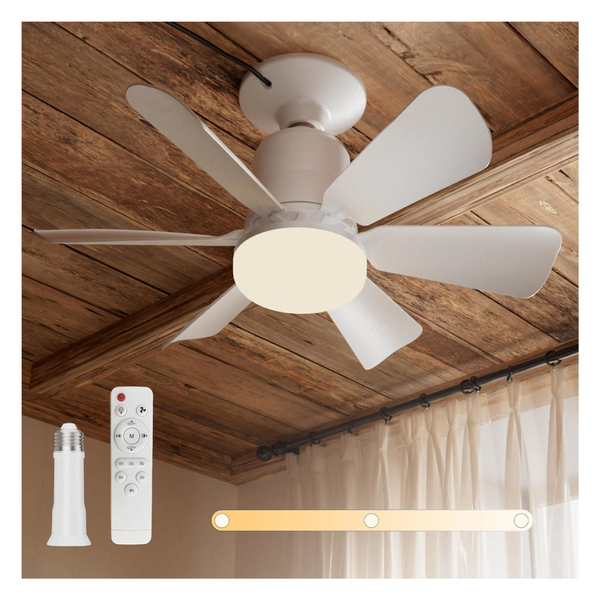 Jackyled Socket Fan Light With Remote