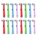 16 pcs Kids Toothbrush Replacement Heads Compatible With Braun Oral B