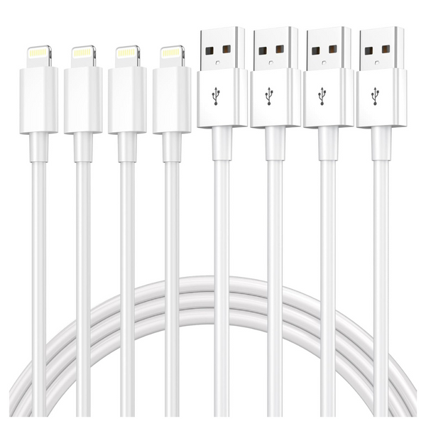 4 pack Apple MFi Certified 6ft Fast Charging Durable USB Cables