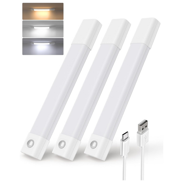 3-Pack Ezvalo 30 LED Rechargeable Wireless Under Cabinet Lights