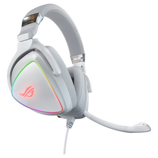 ASUS RGB Delta Gaming Headset With Detachable Mic (White)