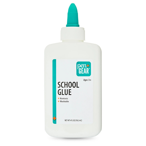 Pen+Gear Washable School Glue, White, 4 Oz