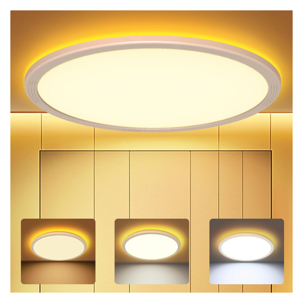 24W 12" LED Flush Mount Non-Dimmable Ceiling Light Fixture