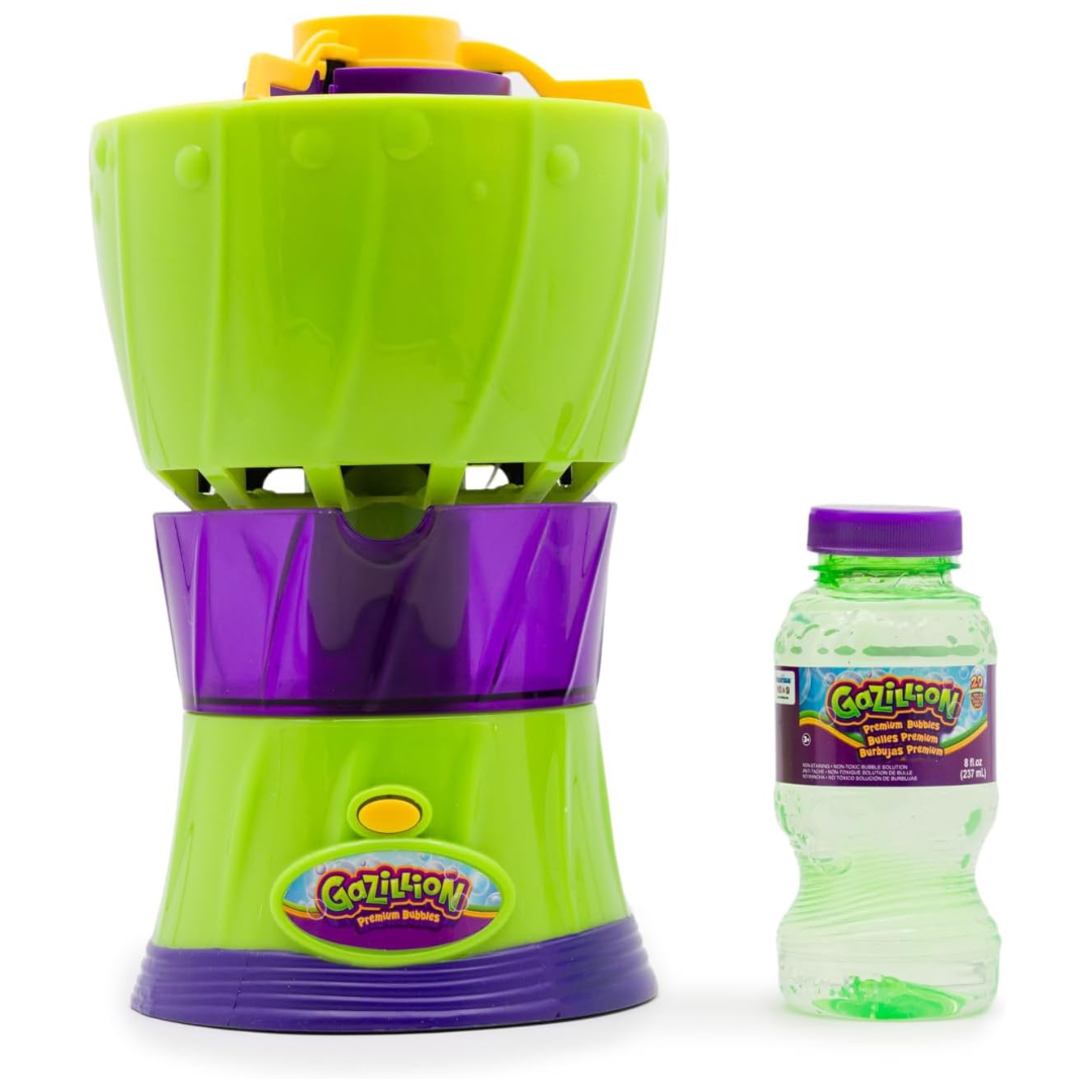 Gazillion Bubbles, Bubble Rush Portable Bubble Maker – 8 Oz. Bubble Solution Included