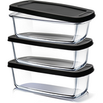 Eatex 9 Quart Deep Rectangular Glass Food Storage Containers With Lids