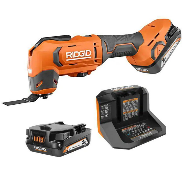 Ridgid 18v Cordless Oscillating Multi-Tool Kit With (2) Batteries & Charger