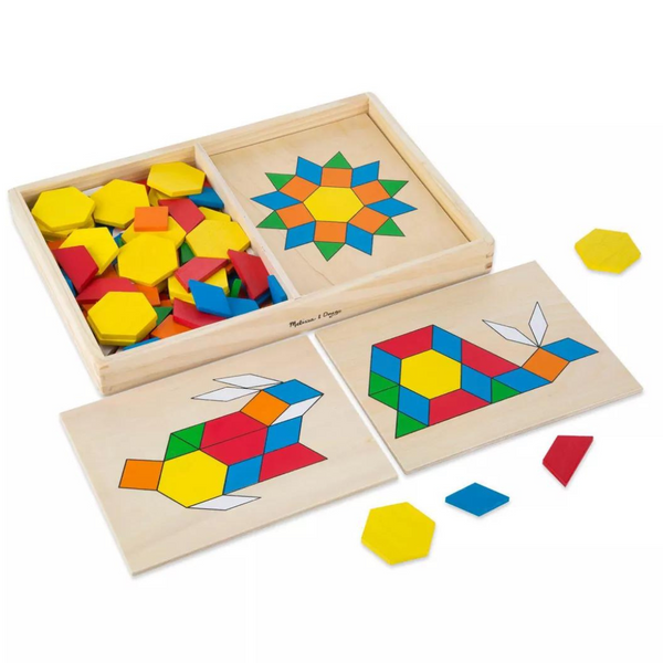 Melissa & Doug Pattern Blocks And Boards Classic Toy