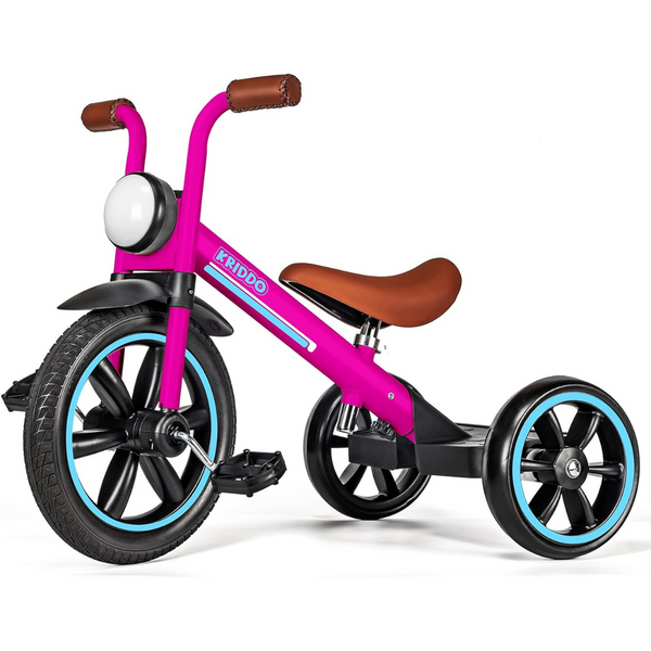 Kids Tricycle With 12" Rubber Wheel & Front Light (Various)