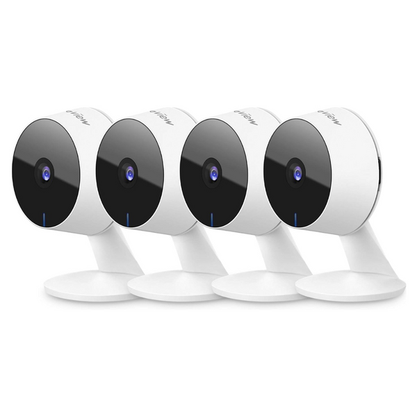 4-Piece LaView Indoor 1080P Wi-Fi Security Cameras W/2 Way Audio