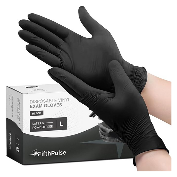 50-Pack FifthPulse Large Powder Free Vinyl Disposable Gloves