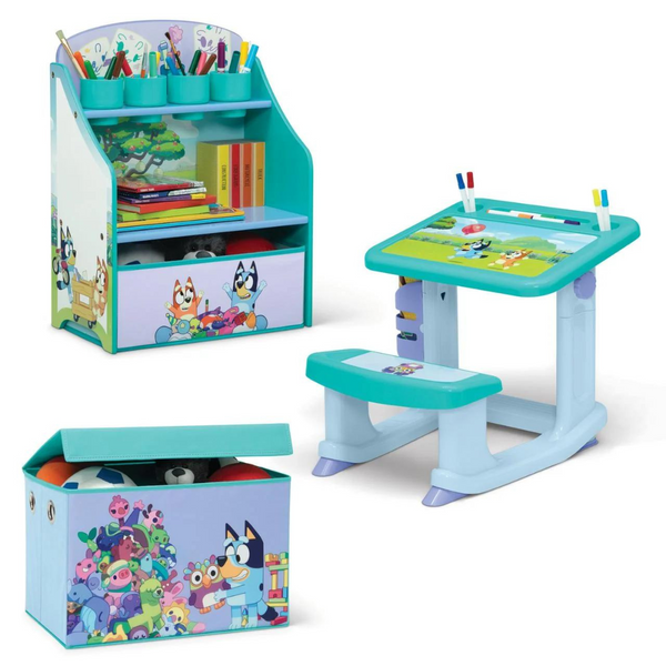 Delta Children Bluey 3-Piece Art & Play Toddler Room-In-A-Box